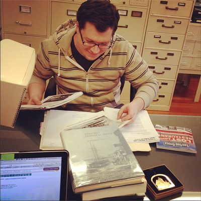 Dominic at the Laurel Historical Society